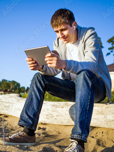Young Man with a Tablet