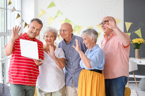 Group of senior people vide...