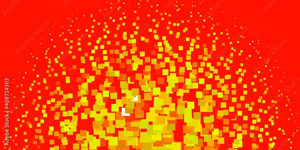 Light Red, Yellow vector pattern in square style.