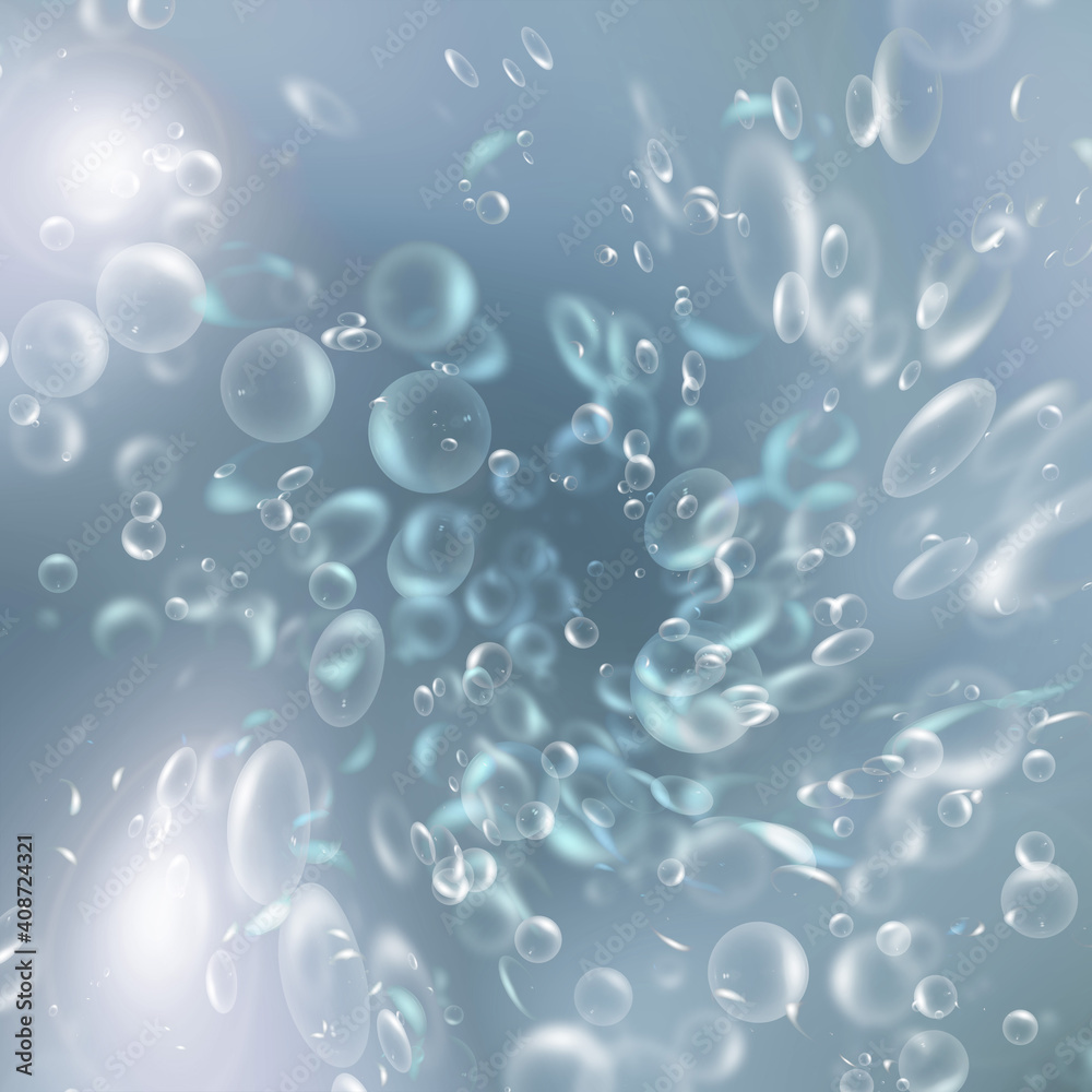 bubbles in the blue water bubbles in the blue water