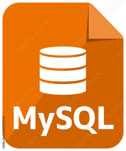 MySQL | Major Database format vector icon illustration  ( color version )