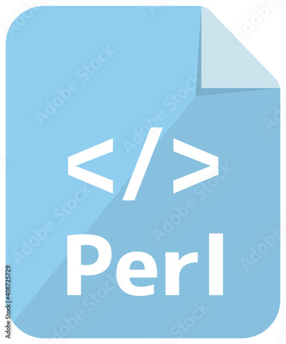 Perl icon | Major programming language vector icon illustration  ( color version )