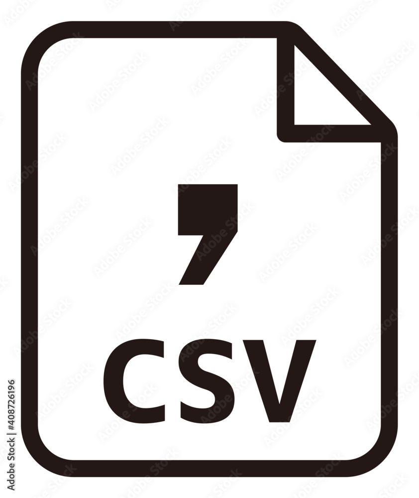 CSV icon | Major file format vector icon illustration CSV icon | Major file format vector icon illustration