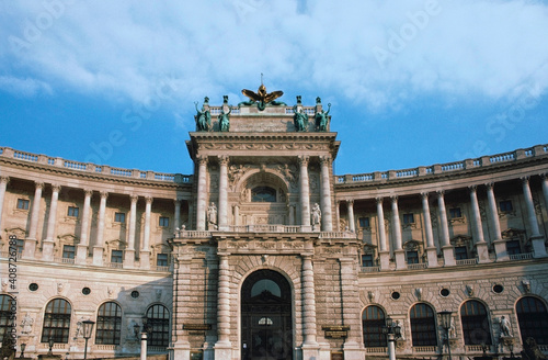 Facade of a palace, Hofburg Palace, Vienna, Austria photo