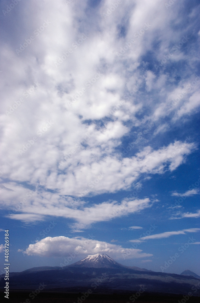 Clouds over a snowcapped mountain, Mt Ararat, Turkey Clouds over a snowcapped mountain, Mt Ararat, Turkey