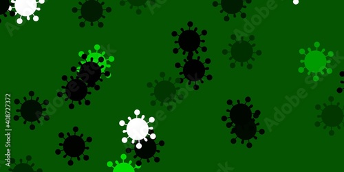 Light green, yellow vector texture with disease symbols.