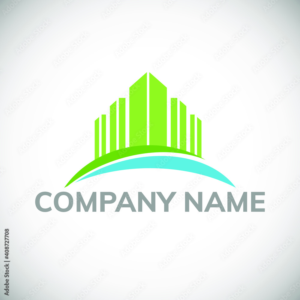 Fototapeta premium Real estate logo design. Vector illustration
