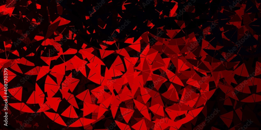 Dark red vector background with polygonal forms.