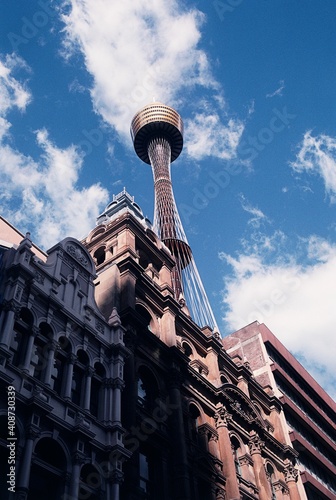 Low angle view of a tower, Centrepoint Tower, Sydney, New South Wales, Australia
