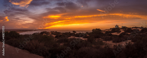 sunset over the beach panorama © R_Hakka