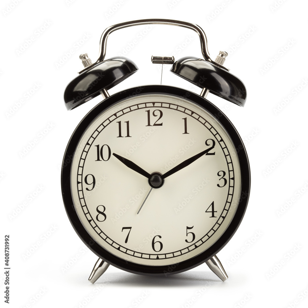 retro alarm clock isolated on white background retro alarm clock isolated on white background