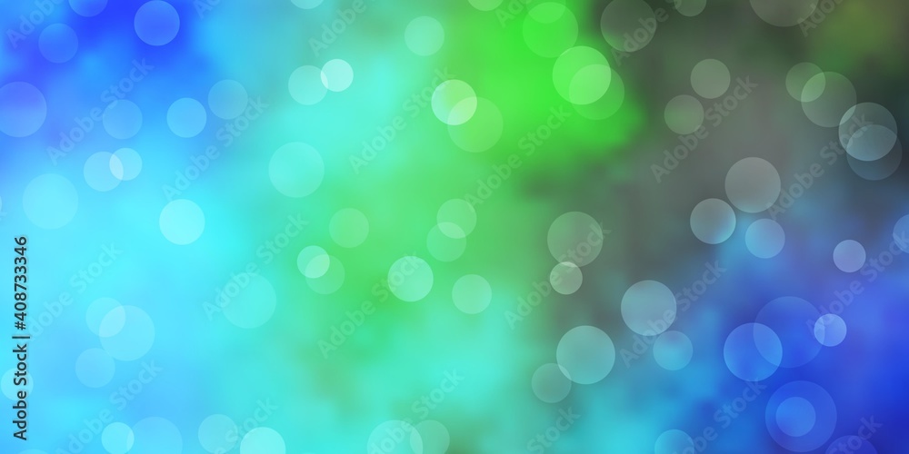 Light Blue, Green vector texture with circles. Light Blue, Green vector texture with circles.