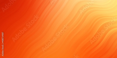 Light Red, Yellow vector background with wry lines. © Guskova