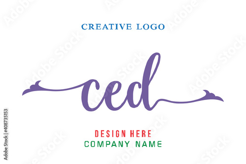 CED lettering logo is simple, easy to understand and authoritative