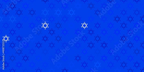 Dark blue vector template with flu signs.