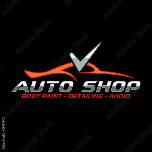 logo template for auto shop, auto service. vector art.