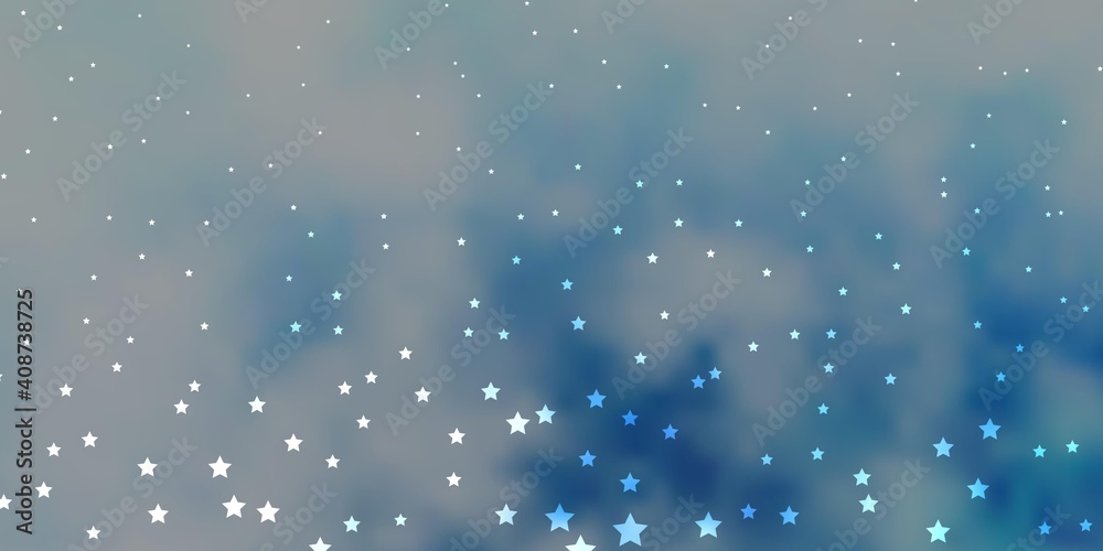 Dark BLUE vector template with neon stars. Dark BLUE vector template with neon stars.