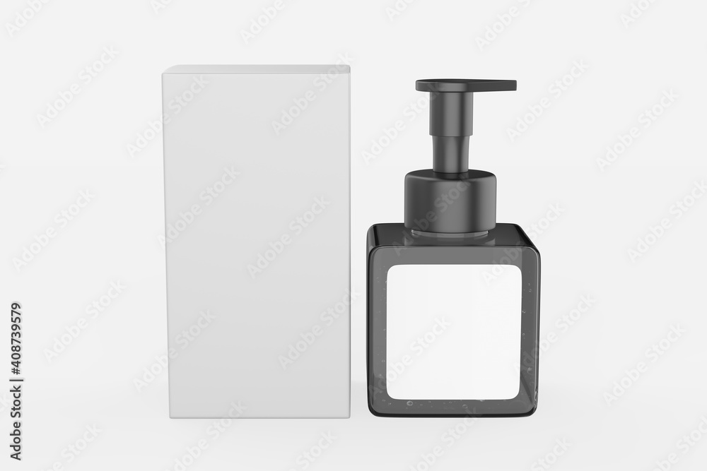 Ads template mockup realistic plastic bottles with dispenser airless pump for liquid gel, soap, lotion, cream, shampoo, bath foam and other cosmetics. 3d illustration Ads template mockup realistic plastic bottles with dispenser airless pump for liquid gel, soap, lotion, cream, shampoo, bath foam and other cosmetics. 3d illustration