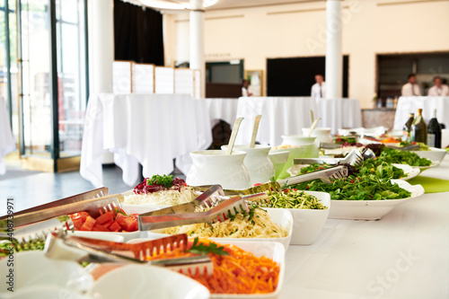 Catering Buffet mit vegetarischen Essen auf einer Veranstaltung