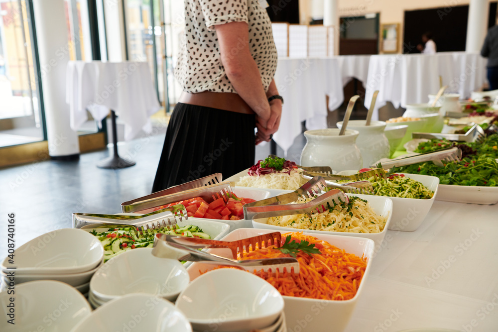Catering Buffet mit vegetarischen Essen auf einer Veranstaltung