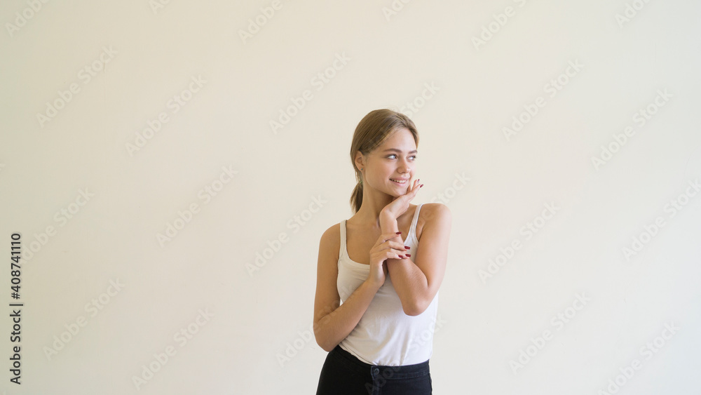 Fashionable portrait of a young hipster woman Fashionable portrait of a young hipster woman