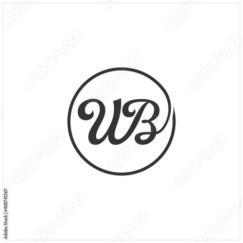 creative circle letter W and B feminine logo design