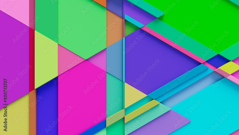 Multicolored tech background, with a geometric 3D structure. Clean, vibrant design with simple, bright, modern forms. 3D render Multicolored tech background, with a geometric 3D structure. Clean, vibrant design with simple, bright, modern forms. 3D render