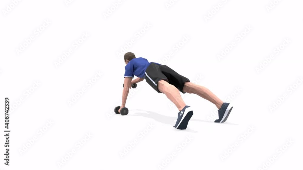 Man exercise animation 3d model on a white background in the blue t-shirt. Low Poly Style
Turntable camera view.
Man exercise animation 3d model on a white background in the blue t-shirt. Low Poly Style
Turntable camera view.