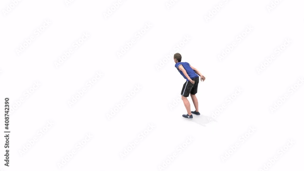 Man exercise animation 3d model on a white background in the blue t-shirt. Low Poly Style
Turntable camera view.
Man exercise animation 3d model on a white background in the blue t-shirt. Low Poly Style
Turntable camera view.