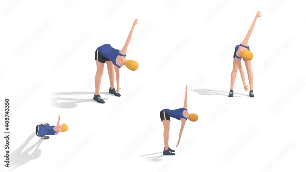 Man exercise animation 3d model on a white background in the t-shirt. Low Poly Style
Man exercise animation 3d model on a white background in the t-shirt. Low Poly Style