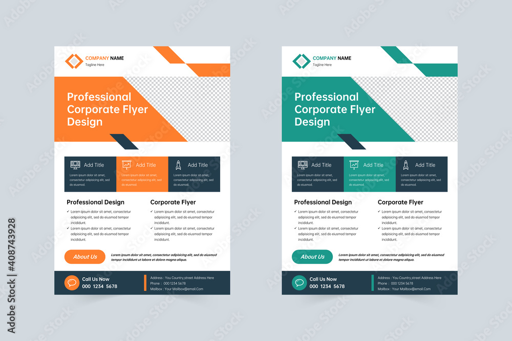 Business poster A4 flyer cover template
