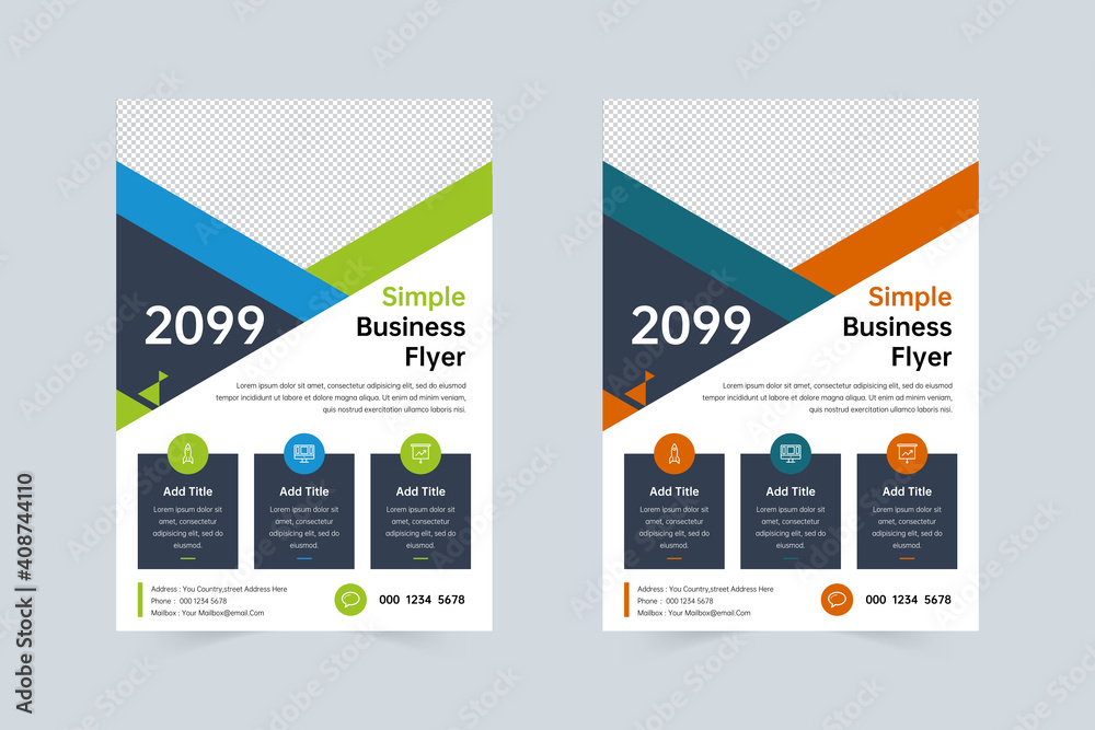 Simple company promotion A4 flyer template Simple company promotion A4 flyer template