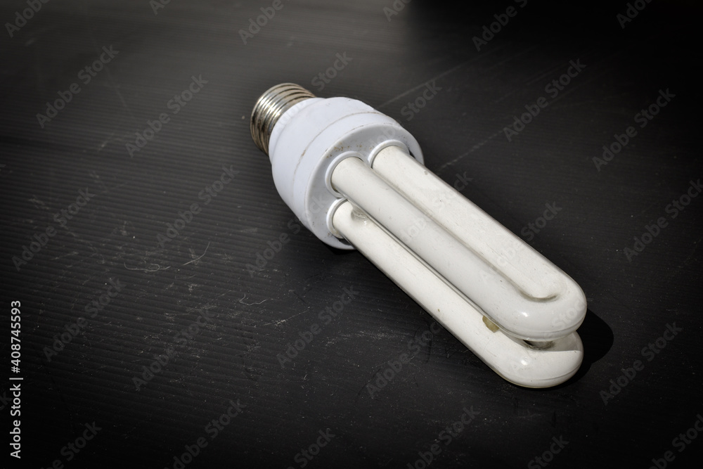 Naklejka premium led lamp on black background