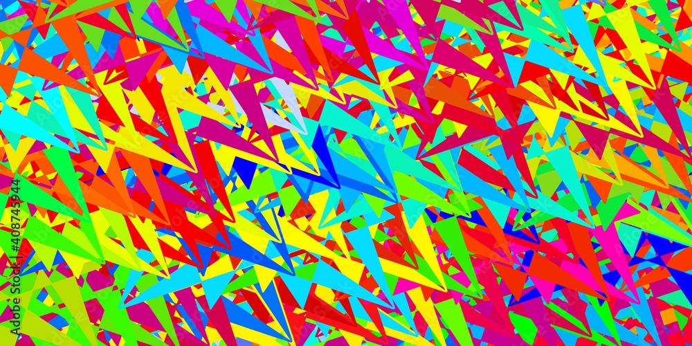 Fototapeta premium Light blue vector background with polygonal forms.