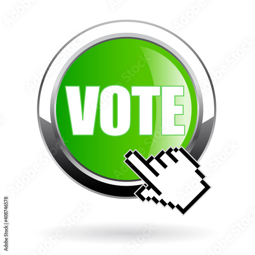 Vote now vector button