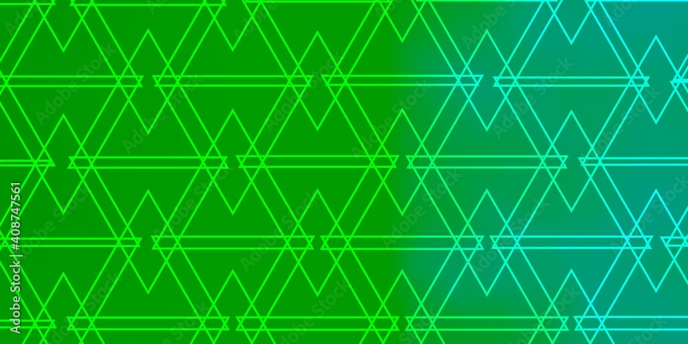 Fototapeta premium Light Green vector background with polygonal style.