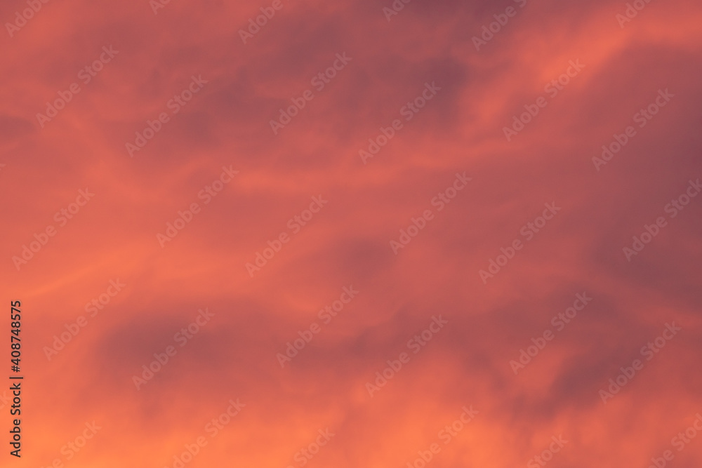 Abstract cloud textures and colors at sunset