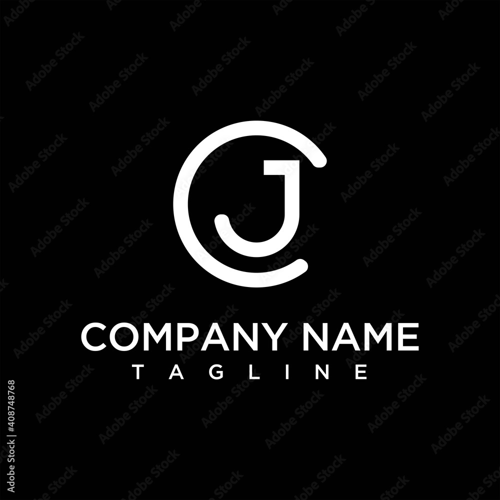 Initial letter cj logo template design Royalty Vector , logo cj combination Initial letter cj logo template design Royalty Vector , logo cj combination