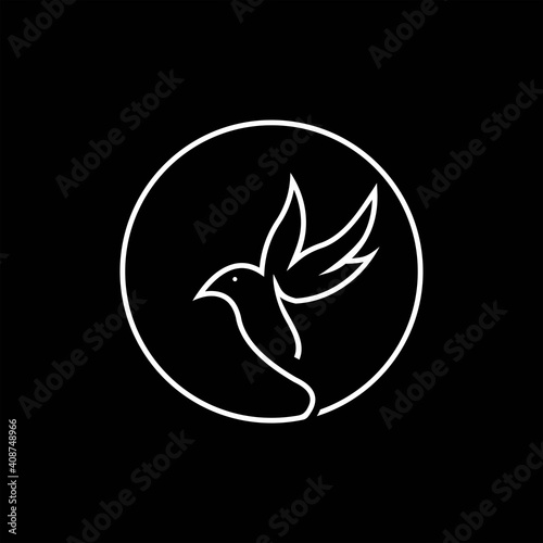 Fototapeta Naklejka Na Ścianę i Meble -   Bird Circle logo design vector image