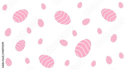 Happy Easter long banner. Abstract eggs banner 