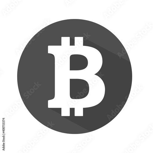 Bitcoin symbol icon for future internet world money Safe and reliable currency symbols Vector isolated on background