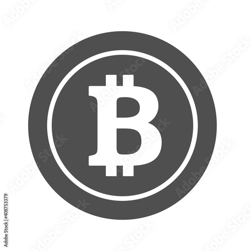 Bitcoin symbol icon for future internet world money Safe and reliable currency symbols Vector isolated on background