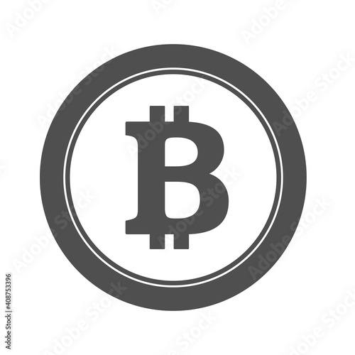 Bitcoin symbol icon for future internet world money Safe and reliable currency symbols Vector isolated on background