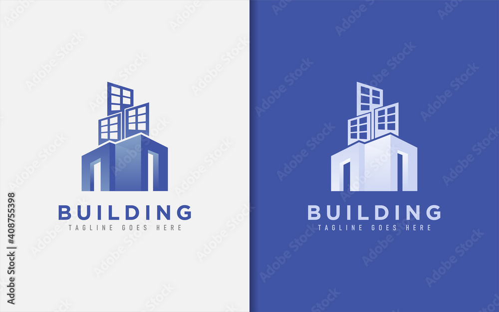 Abstract Building Architecture Logo Design. Usable For Architecture, Business, Community, Foundation, Tech, Services Company. Vector Logo Design Illustration.
