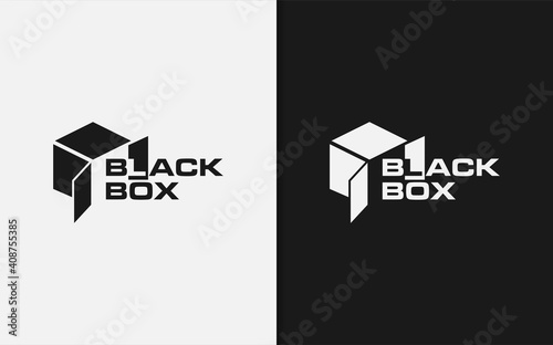 Abstract Black Box Logo Design. Usable For Business, Community, Foundation, Tech, Services Company. Vector Logo Design Illustration.