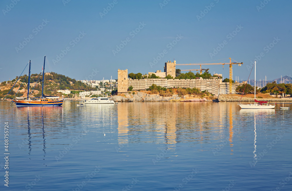Bodrum Castle view from beach.