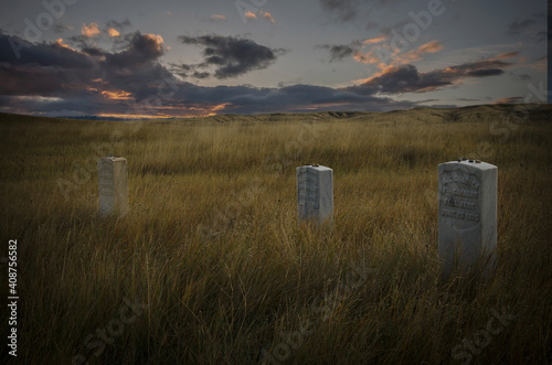 Headstone on The Custer Battlefield National Park