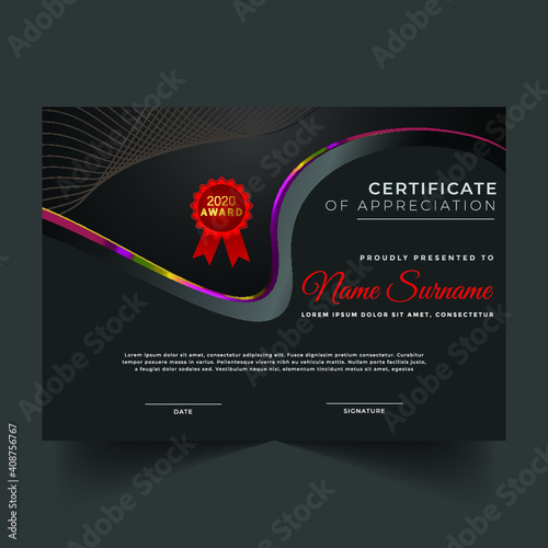 New Certificate template