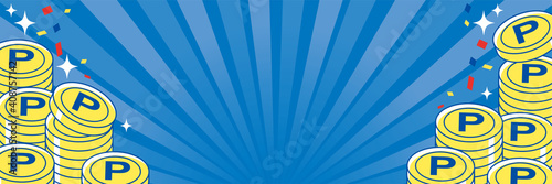 Point coin background ポイントコインの背景