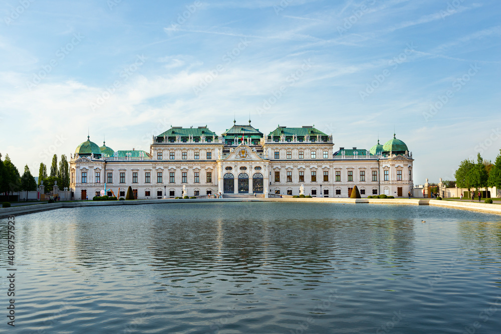 Belvedere Palace in summer, Vienna, Austria